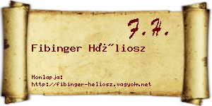 Fibinger Héliosz névjegykártya